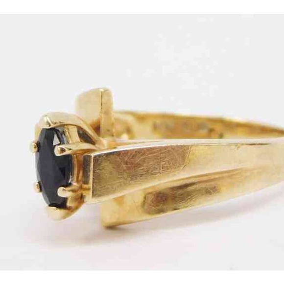 10K Gold NATURAL Sapphire Ring 3.9g Gold Ring size 4,5,6,7,8,9,10